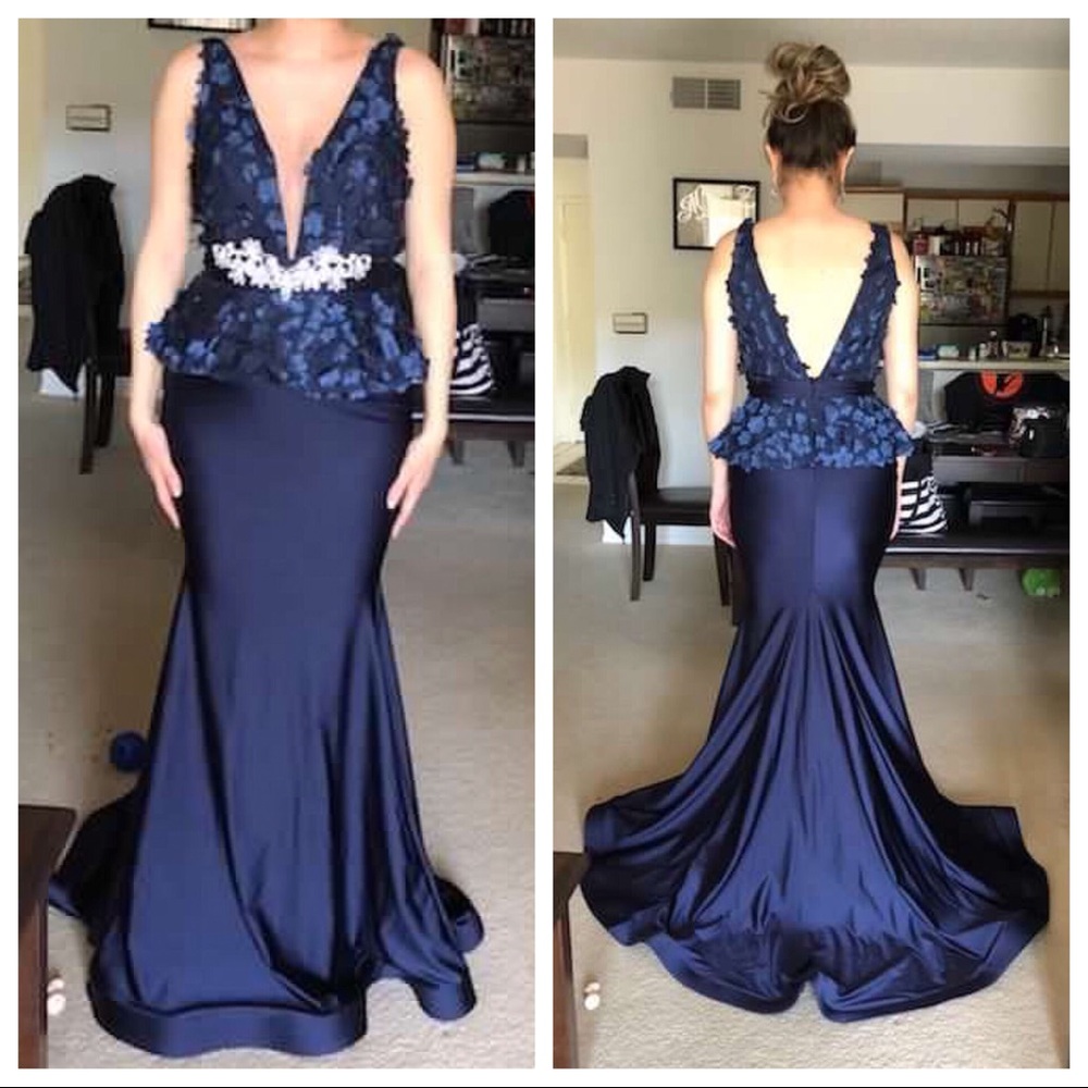 Jessica Angel evening gown with crystal belt